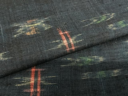 平和屋着物●上質な紬 琉球絣文様 正絹 逸品 AAAZ7374zg