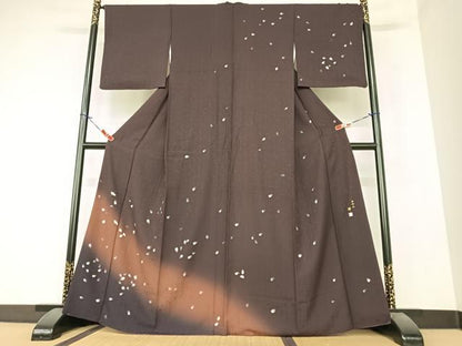 平和屋着物●訪問着　作家物　舞桜　暈し染め　正絹　逸品　AAAZ7376zg