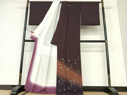 平和屋着物●訪問着　作家物　舞桜　暈し染め　正絹　逸品　AAAZ7376zg
