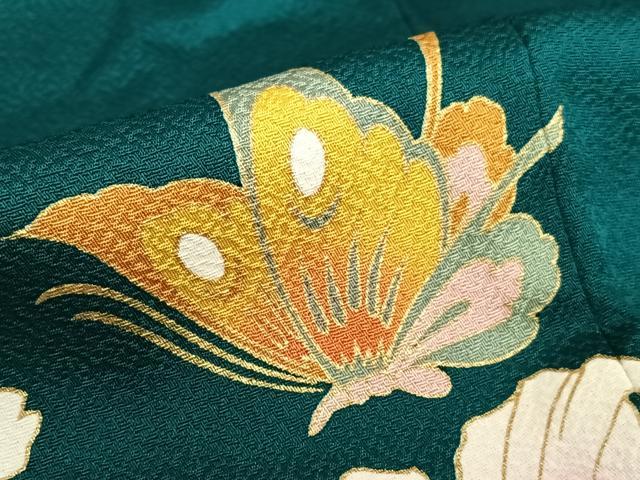 平和屋着物●訪問着 花蝶文 暈し染め 金彩 正絹 逸品 AAAZ7383zg