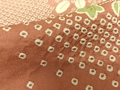 平和屋着物●訪問着 舞扇花文 暈し染め 金彩 正絹 逸品 AAAZ7392zg