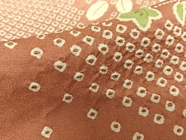 平和屋着物●訪問着 舞扇花文 暈し染め 金彩 正絹 逸品 AAAZ7392zg