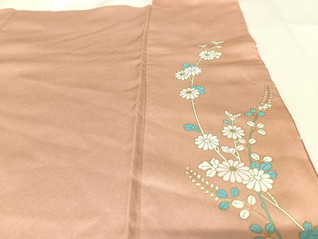 平和屋着物●訪問着 舞扇花文 暈し染め 金彩 正絹 逸品 AAAZ7392zg