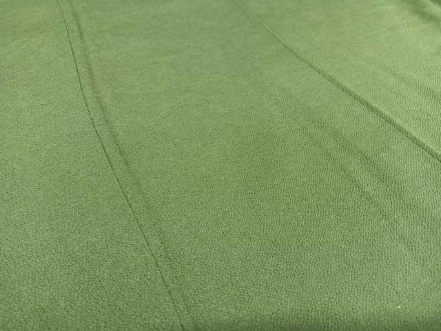 平和屋着物●豪華振袖 色無地 菊塵色 鬼しぼ縮緬 正絹 逸品 AAAZ7393zg