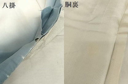 平和屋着物●本場大島紬 白大島 カタス7マルキ 切り嵌め花文 松坂屋扱い 正絹 逸品 AAAZ7421zg
