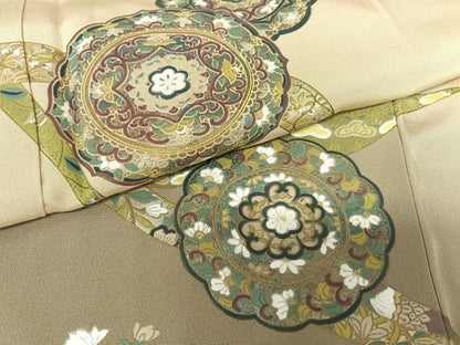 平和屋着物●訪問着 正倉院花文 暈し染め 金彩 正絹 逸品 AAAZ7424zg