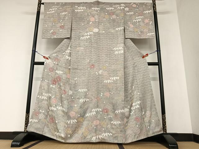 平和屋着物●訪問着 絞り 松竹梅 暈し染め 正絹 逸品 AAAZ7442zg
