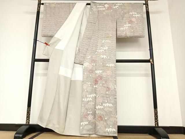 平和屋着物●訪問着 絞り 松竹梅 暈し染め 正絹 逸品 AAAZ7442zg