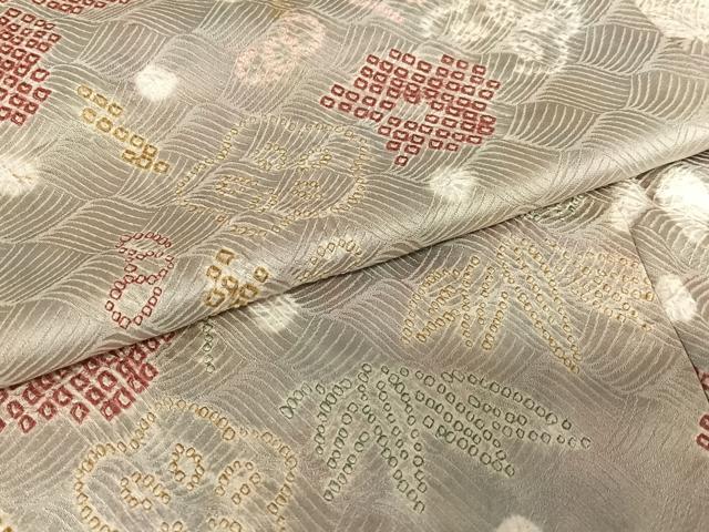 平和屋着物●訪問着 絞り 松竹梅 暈し染め 正絹 逸品 AAAZ7442zg