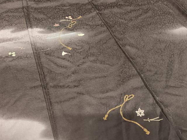 平和屋着物●訪問着 竹屋町刺繍 結び紐吹き寄せ文 暈し染め 正絹 逸品 AAAZ7444zg