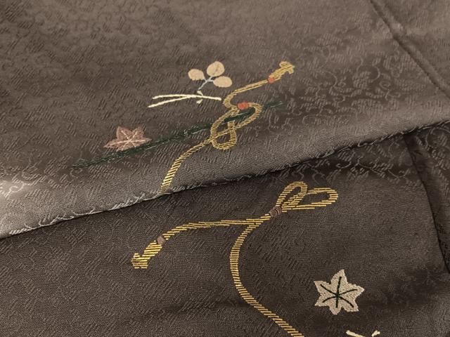 平和屋着物●訪問着 竹屋町刺繍 結び紐吹き寄せ文 暈し染め 正絹 逸品 AAAZ7444zg