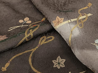 平和屋着物●訪問着 竹屋町刺繍 結び紐吹き寄せ文 暈し染め 正絹 逸品 AAAZ7444zg