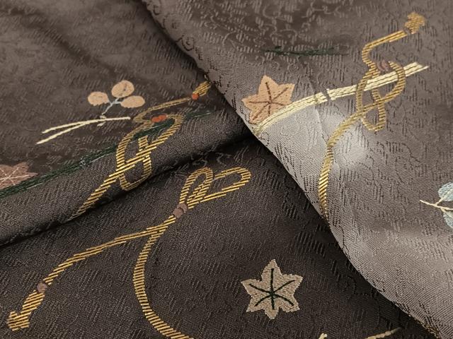 平和屋着物●訪問着 竹屋町刺繍 結び紐吹き寄せ文 暈し染め 正絹 逸品 AAAZ7444zg