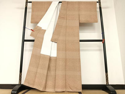 平和屋着物●江戸小紋　横段吉祥花文　正絹　逸品　AAAZ7448zg
