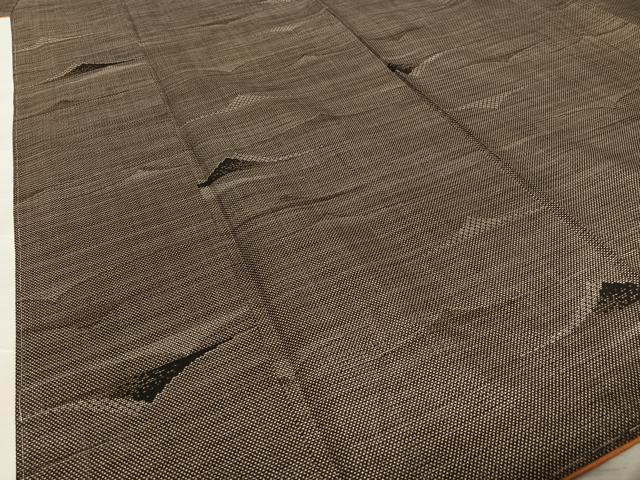 平和屋着物●本場大島紬　古代染色純泥染め　手織　一元7マルキ　遠山重ね文　石原正宏作　証紙付き　正絹　逸品　未使用　AAAZ7464zg