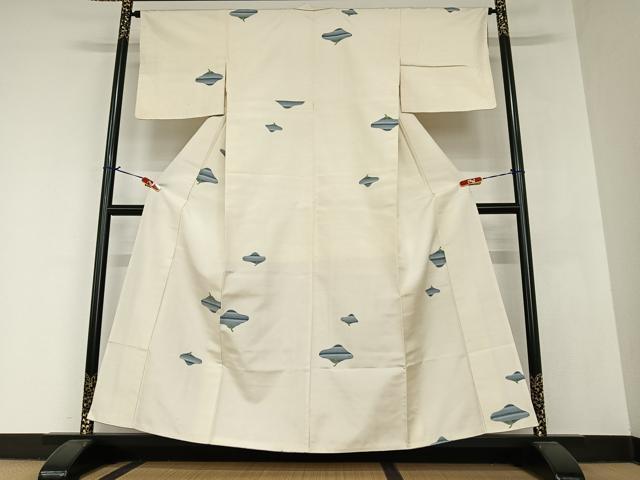 平和屋着物●上質な紬 成り物 茄子 正絹 逸品 AAAZ7468zg