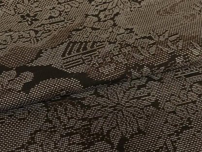 平和屋着物●本場大島紬 泥染 カタス7マルキ 風景草花文 正絹 逸品 AAAZ7471zg