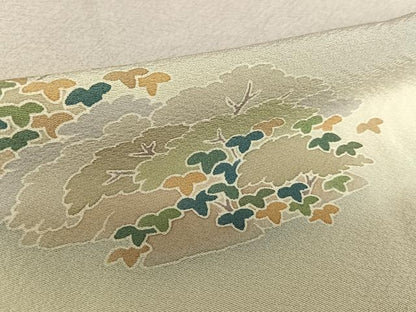 平和屋着物●訪問着 友禅 樹林風景文 暈し染め 正絹 逸品 AAAZ7479zg