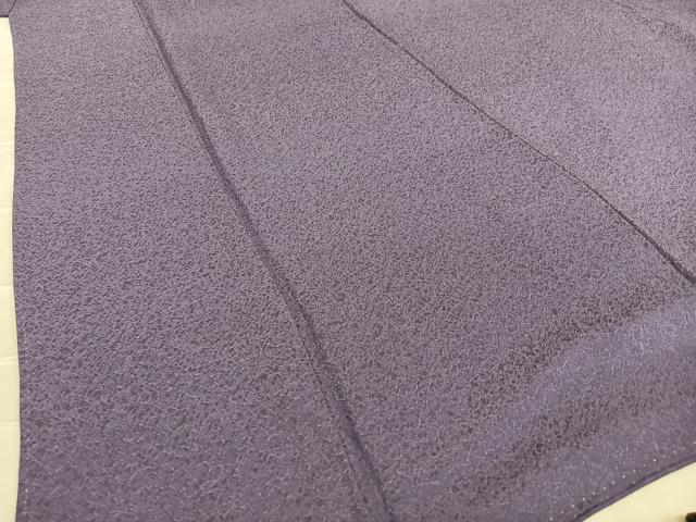 平和屋着物●上質な色無地 氷割れ地紋 滅紫色 正絹 逸品 AAAZ7497zg