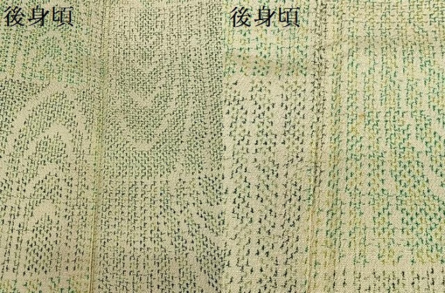 平和屋着物●お召 短冊杢目文様 正絹 逸品 AAAZ7503zg