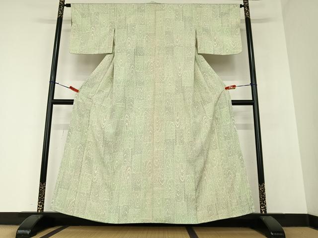 平和屋着物●お召 短冊杢目文様 正絹 逸品 AAAZ7503zg
