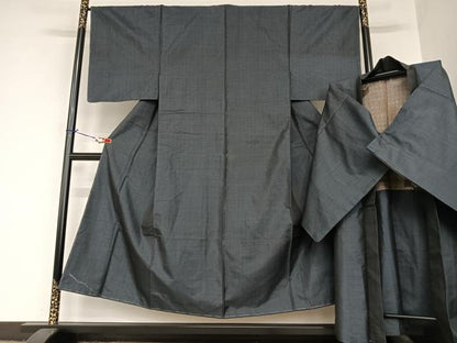 平和屋着物●男性 本場村山大島紬 アンサンブル 亀甲絣 正絹 逸品 AAAZ7515zg