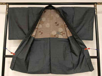 平和屋着物●男性 本場村山大島紬 アンサンブル 亀甲絣 正絹 逸品 AAAZ7515zg