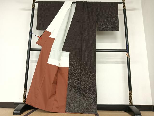 平和屋着物●上質な紬 訪問着 正絹 逸品 AAAZ7516zg