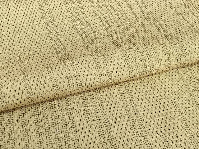 平和屋着物●本塩沢 110亀甲 変わり縞 正絹 逸品 AAAZ7555zg