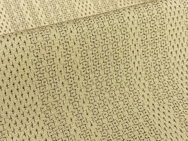 平和屋着物●本塩沢 110亀甲 変わり縞 正絹 逸品 AAAZ7555zg