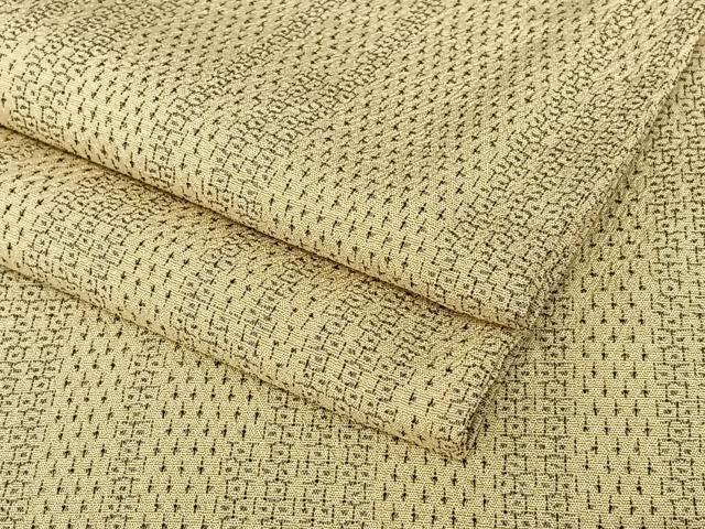 平和屋着物●本塩沢 110亀甲 変わり縞 正絹 逸品 AAAZ7555zg