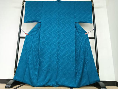 平和屋着物●上質な色無地　草花地紋　褐返色　正絹　逸品　AAAZ7562zg