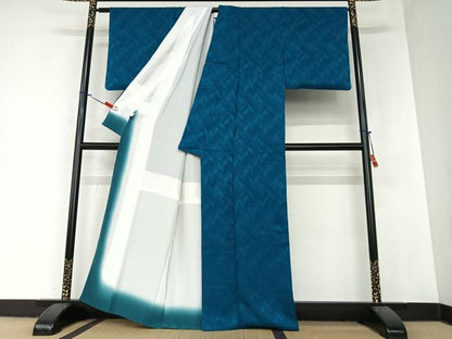 平和屋着物●上質な色無地　草花地紋　褐返色　正絹　逸品　AAAZ7562zg