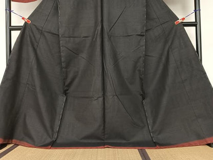 平和屋着物●本場大島紬　訪問着　純泥染め　河漢　横段花文　宮脇兼太郎商店　証紙付き　仮絵羽　正絹　逸品　未使用　AAAZ7577zg