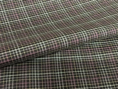 平和屋着物●上質な紬　格子　正絹　逸品　AAAZ7597zg