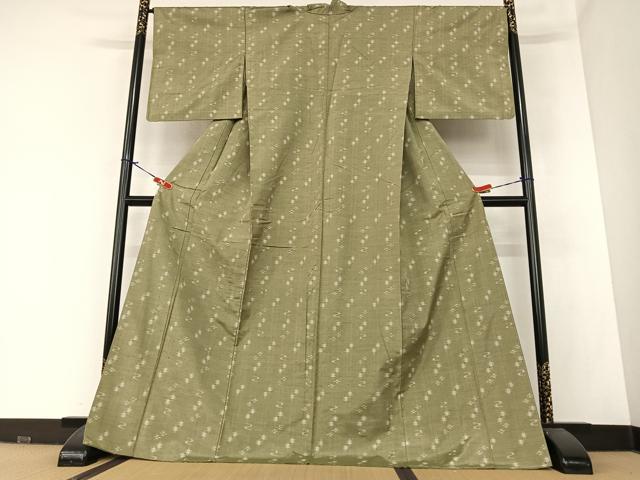 平和屋着物●上質な紬　琉球絣　飛鳥文　正絹　逸品　AAAZ7600zg