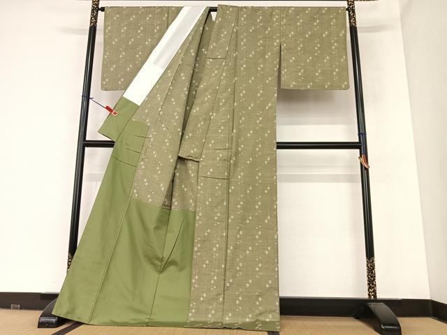平和屋着物●上質な紬　琉球絣　飛鳥文　正絹　逸品　AAAZ7600zg