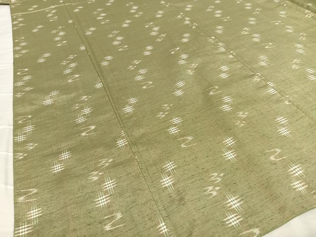 平和屋着物●上質な紬　琉球絣　飛鳥文　正絹　逸品　AAAZ7600zg