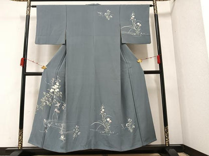 平和屋着物●訪問着 友禅 花鳥文 正絹 逸品 AAAZ7665ph