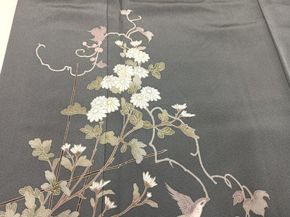 平和屋着物●訪問着 友禅 花鳥文 正絹 逸品 AAAZ7665ph