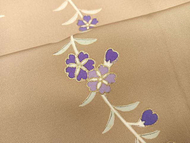 平和屋着物●訪問着 駒刺繍 草花文 金彩 正絹 逸品 AAAZ7671ph