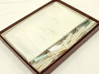 平和屋着物＊夏物 和装小物 帯締め・帯揚げセット レース組 芝 暈し染め 正絹 逸品 未使用 AAAZ7777ay