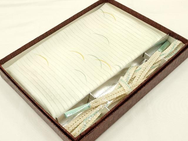 平和屋着物＊夏物 和装小物 帯締め・帯揚げセット レース組 芝 暈し染め 正絹 逸品 未使用 AAAZ7777ay