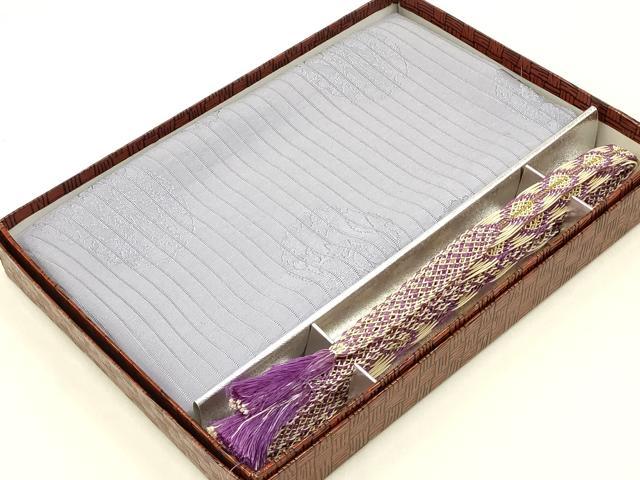 平和屋着物＊夏物 和装小物 帯締め・帯揚げセット レース組 雪輪花地紋 金糸 逸品 AAAZ7778ay