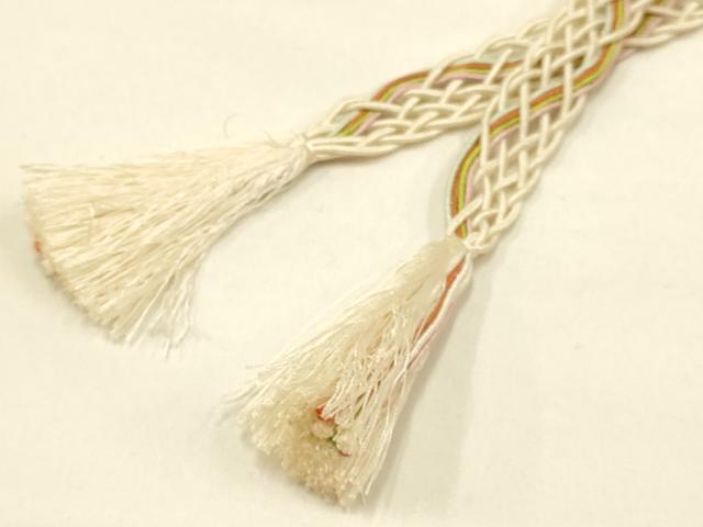 平和屋着物＊夏物 和装小物 帯締め・帯揚げセット レース組 雪輪花地紋 逸品 AAAZ7779ay