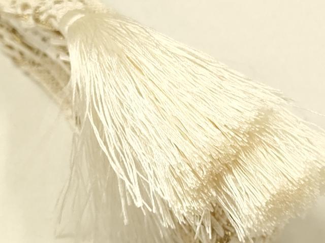平和屋着物＊夏物　和装小物　帯締め・帯揚げセット　レース組　芝花地紋　暈し染め　金糸　正絹　逸品　未使用　AAAZ7780ay