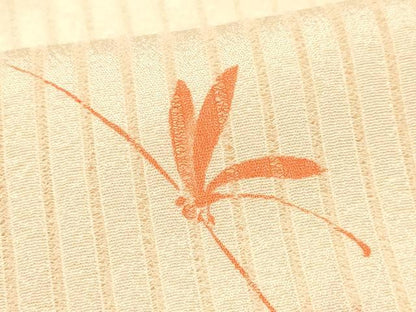 平和屋着物＊夏物 和装小物 帯締め・帯揚げセット レース組 薄に蜻蛉 暈し染め 逸品 AAAZ7785ay