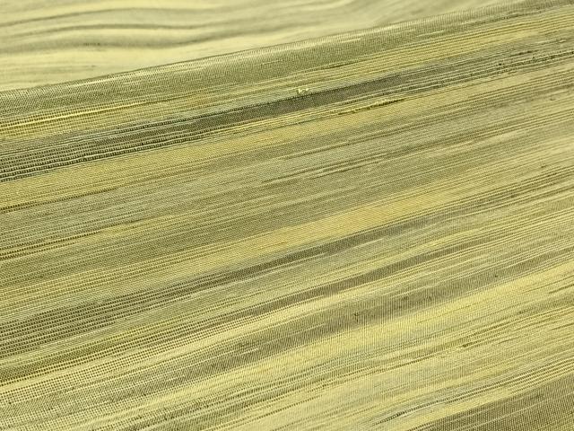 平和屋着物▽上質な紬 単衣 横段文 正絹 逸品 AAAZ7813jh