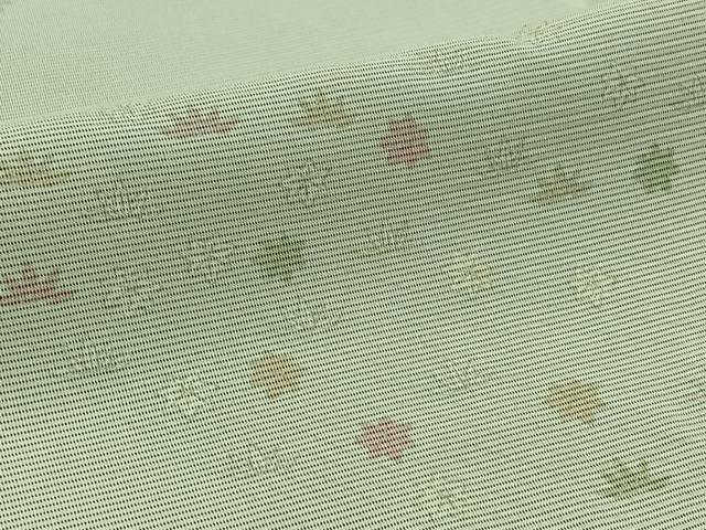 平和屋着物▽上質な小紋 無双 紗袷 紗×絽 舞葉文 正絹 逸品 AAAZ7814jh