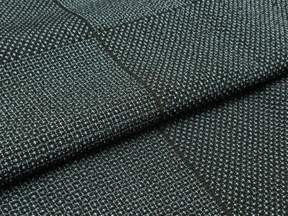 平和屋着物▽本塩沢 単衣 110亀甲 横段文 正絹 逸品 AAAZ7819jh